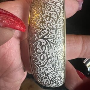 Intricate Gold tone  Bangle Bracelet